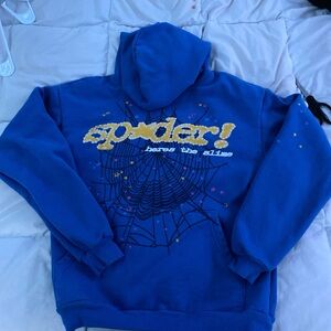 Blue sp5der hoodie